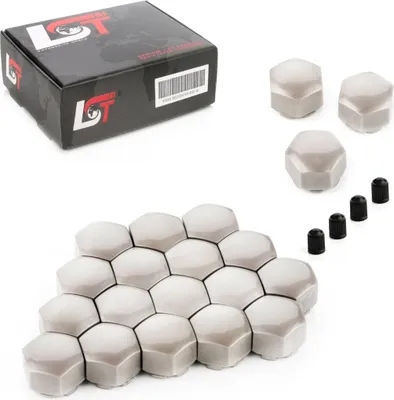 Produktbild von 20x Radschrauben Kappen 16 mm hellgrau für ALFA ROMEO FIAT LANCIA SUBARU TOYOTA