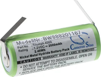 Produktbild von vhbw Akku kompatibel mit Oral-B Triumph 4000 elektrische Zahnbürste (2000 mAh, 1,2 V, NiMH)