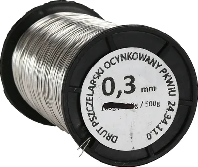 Produktbild von Verzinkter Rähmchendraht Ø 0,3 mm - 500g Rolle (850m) - Zum Einlöten von Mittelwänden Imkereibedarf