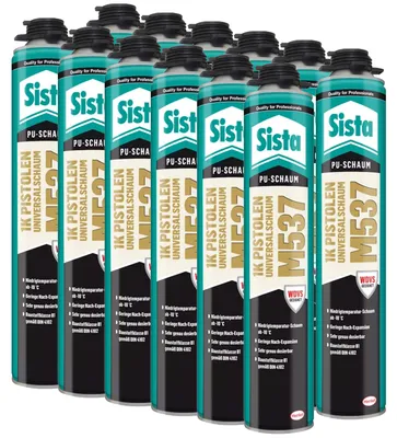 Produktbild von Sista PolyurethanSchaum Pistolenschaum M537, M557, 12x 750ml