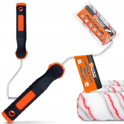 Produktbild von Polax Malerrollen Set 10 cm mit Griff für Wände
