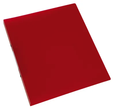 Obrázok produktu pre Q-Connect® KF02912 Krúžkový viazač priehľadný - A4, 2-krúžkový, Ø krúžku 16 mm, červený priehľadný