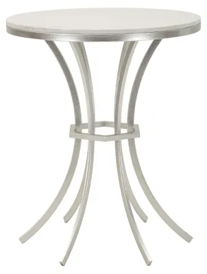 Produktbild von Faka - Couchtisch, 56x56x68h cm Weiß Marmor, Ablage Marmoroptik