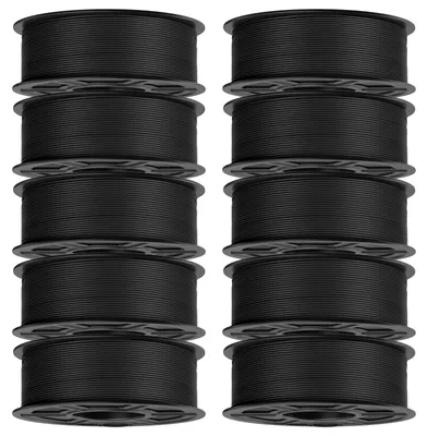 PLA Filament 1,75 mm, 10 kg, schwarz, 10 Spulen, High Speed