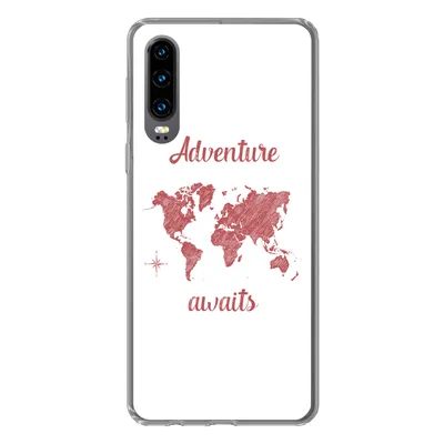 Produktbild von MuchoWow® Handyhülle Schutzhülle Hülle für Huawei P30 Karte - Sprichwörter - Rosa Silikon Softcase Handy Hülle - Kartenbesitzer