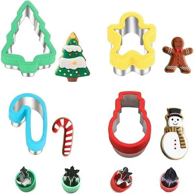 8 Weihnachts-Ausstechformen aus Edelstahl – Keksausstecher-Set