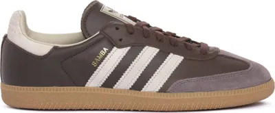 A single Adidas Samba OG sneaker is shown from a side angle against a white background.