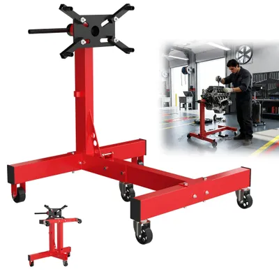 Obrázok produktu pre XMTECH Stojan na motor pre automobily z lakovanej ocele, nosnosť až 680 kg, robustný a odolný, vhodný do garáží a dielní