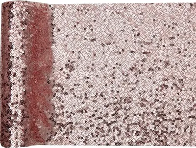 Produktbild von Tischläufer Roségold aus Pailletten 3 m x 19 cm