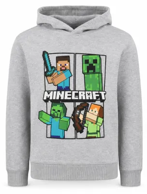 Produktbild von Minecraft Creeper Jungen Kinder Kapuzenpulli - Grau