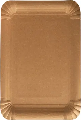 Produktbild von Papstar Pappteller eckig "pure" 18 x 26 cm braun, 250 Stück