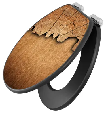 Produktbild von banjado Design WC Sitz Anthrazit mit Absenkautomatik MDF - Holz - hochwertiger MDF Klodeckel/WC-Sitz mit Universal Scharnieren für alle gängigen Toiletten [TDA 10447]