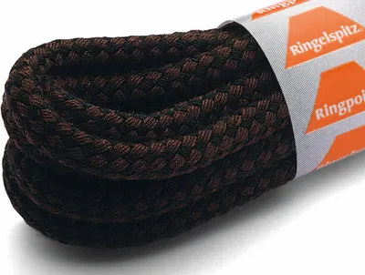 Produktbild von RINGELSPITZ - Rund Dick Schnürsenkel – Robuste Schnürsenkel - 120 cm, d'braun/schwarz