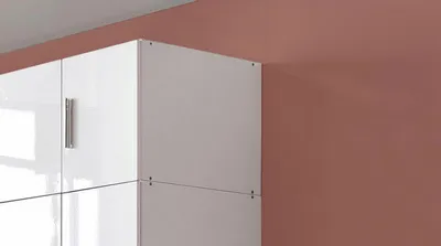 Produktbild von Kleiderschrankaufsatz Malta Aufsatz für Kleiderschrank 30cm weiß hochglanz 1-türig