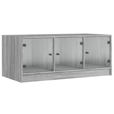Produktbild von Couchtisch mit Glastüren Grau Sonoma 102x50x42 cm