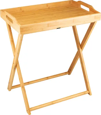 Zdjęcie produktu dla bremermann stolik z tacą / bambus / ok. 55 x 63,5 x 35,5 cm (szer./wys./gł.)