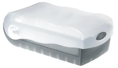 Produktbild von HAN Karteibox CROCO - A7 quer, für 900 Karten, grau-transluzent
