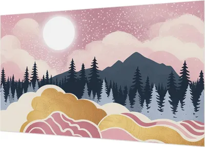 Produktbild von Selbstklebende Fototapete - Wandbilder für Wohnzimmer - 416x254 - Dekorative Wandfolie - Modernes Design für Wanddekoration - Tapeten für Innenräume - Rosa Sonnenuntergang