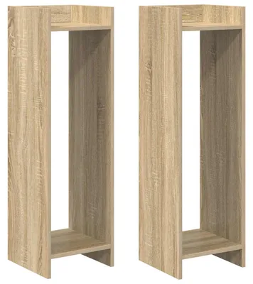 Obrázek produktu pro vidaXL Stojan na květiny s policí, 2 ks, dub Sonoma, 30 x 30 x 100 cm