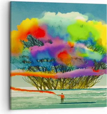 Produktbild von Bild auf Leinwand - Leinwandbild - Abstraktion Natur - 70x70cm - Wand Bild - Wanddeko - Wandbilder - Leinwanddruck - Bilder - Kunstdruck - Wanddekoration - Leinwand bilder - Wandkunst - AC70x70-3728