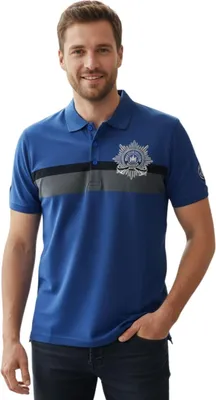 Imagen del producto de Camiseta polo para hombre, marca Jean-Louis Scherrer, de algodón azul, talla M