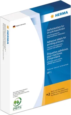 Produktbild von Haftetiketten für Druckmaschinen DP1 blau Ø 19 mm rund Papier matt 10000 St.