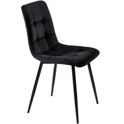 Produktbild von Flieks Essgruppe Sitzgruppe 9-tlg, Ausziehbarer Esstisch, 140/180x80 cm, Rechteckiger Küchentisch, Polsterstühle aus schwarzem Samt, Schwarz+Weiß