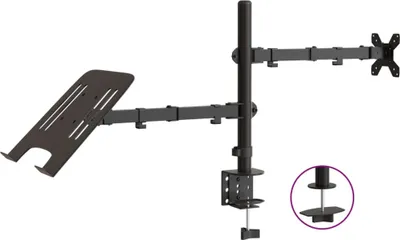 Immagine prodotto di vidaXL Supporto per monitor in acciaio nero VESA 75/100 mm