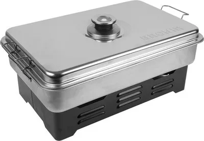 Produktbild von Deluxe Edelstahl Tischräucherofen - rostfrei, mobil - mit Küchenthermometer und Räucherspänen