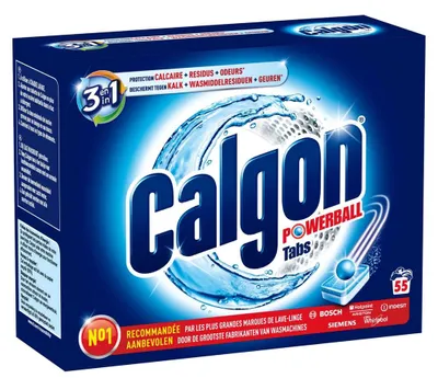 Produktbild von Calgon Powerball 3in1 - 55 tabs wasmachine reiniger