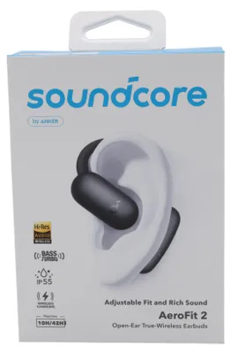 Produktbild von Soundcore AeroFit 2, Kabellos, Anrufe/Musik/Sport/Alltag, 85 g, Kopfhörer, Schwarz