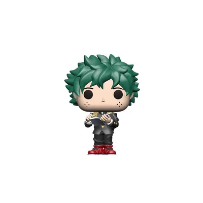 A Funko Pop! vinyl figure of Izuku Midoriya from My Hero Academia.