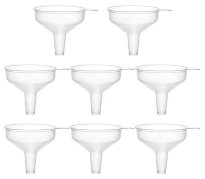 Imagen del producto de Embudo pequeño de plástico, juego de 8 unidades, 5,7 x 5 x 1 cm, para uso en la cocina