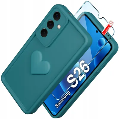 Obrázok produktu pre Etui do Samsung S26 silikonowe MATOWE serce + Szkło ochronne 9H