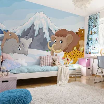Produktbild von Muralo XXL Vlies FOTOTAPETE Die Mammuttiere der Eiszeit (B) 152,5 cm x (H) 104 cm Tapete Wandtapete WOHNZIMMER SCHLAFZIMMER 4800