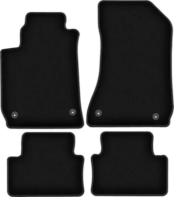 Zdjęcie produktu dla Dywaniki welurowe do Alfa Romeo 159 sedan, kombi, estate, Sportwagon (2006-2011) - czarne dywaniki samochodowe BASIC komplet (4 szt.)
