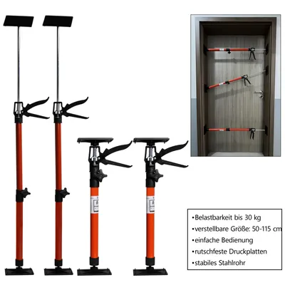 Produktbild von 4x Türspanner Zargenspanner Türfutterstrebe Teleskop Stütze Spanner 50-115cm