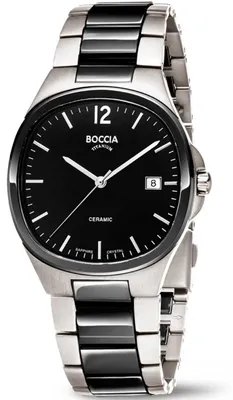 Produktbild von Boccia Herren Armbanduhr 3668-01 Ceramic schwarz Titan
