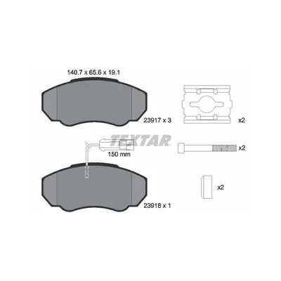 Produktbild von TEXTAR Bremsbeläge Satz Vorne für FIAT Ducato Kastenwagen (250, 290) 2391701
