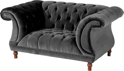 Produktbild von Max Winzer Sessel Ivette - Samtvelours anthrazit - Maße: 167 x 100 x 80 cm