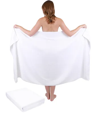 Produktbild von Betz 2 Stück Badetücher groß XXL Badetuch Saunatücher Dresden 100% Baumwolle Größe 100 cm x 180 cm Farbe weiß