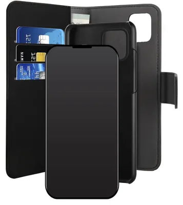 Produktbild von Bigben Connected PUROFOLIOMAGNIP1261B, Geldbörsenhülle, Apple, iPhone 12 / 12 Pro, 15,5 cm (6.1"), Schwarz