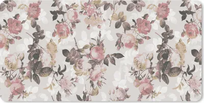 Produktbild von MuchoWow® Schreibtischunterlage Muster - Blume - Rosa 80x40 cm - XXL Mauspad - Gaming Mauspad
