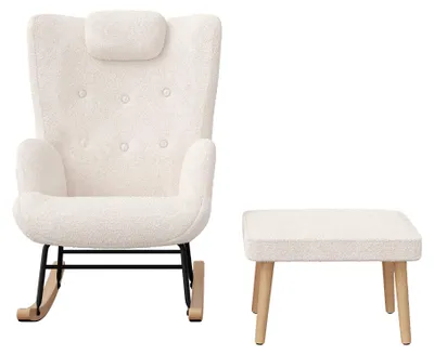 Zdjęcie produktu dla Fotel bujany, nowoczesny design, miękka wygoda, A