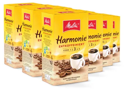 Produktbild von Melitta Harmonie Entkoffeiniert gemahlener Filter-Kaffee, im Set