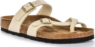 Produktbild von Birkenstock Mayari Damen Nubukleder Sandalen in Beige – 5 UK - 38 EU - 7/7.5 US / Beige