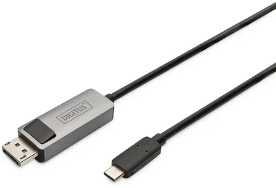Obrázok produktu pre DIGITUS USB 3.2 Anschlusskabel Typ C --> DP St./St. 1m schw.