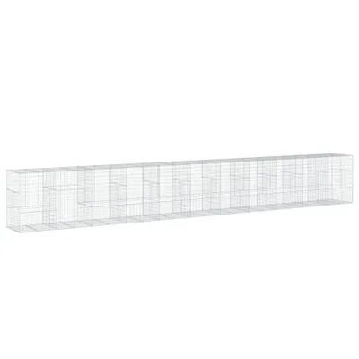 Produktbild von Gabione mit Deckel 1100x100x150 cm Verzinktes Eisen