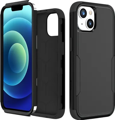 Produktbild von Mobigear Ultra Tough iPhone 15 Hülle Hardcase Backcover Stoßfest - Schwarz