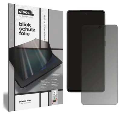 A product package for a screen protector is shown next to a smartphone.